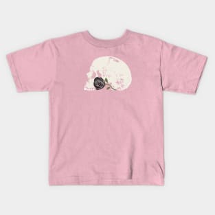 Vintage Skull and the Black Rose Kids T-Shirt